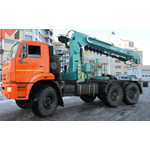 Тросовый КМУ с задними раздвижными доп. опорами HKTC HLC8026S + бур на тягаче КАМАЗ 43118-3012-48 – фото 2