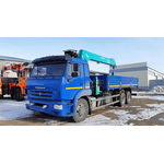 Бортовой автомобиль камаз 65117 с КМУ HKTC HLS-7016L на шасси 6800х2470х730 – фото 4