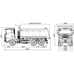 Самосвал SITRAK C7H 6×4 ZZ3256V384ME 18 куб.м КДМ – фото 2