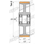 Колесо опорное 100x40 PU – фото 4