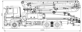 Автобетононасос XANJER 38-5RZ на шасси МАЗ 6x4 – фото 2