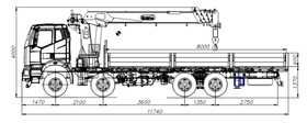 Кран-манипулятор на шасси FAW J6 8x4 с КМУ DongYang SS2725LB – фото 2