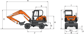 Колесный экскаватор Doosan DX 55W – фото 5