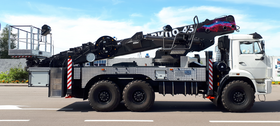 Автогидроподъемник ВИПО 45-01 с высотой подъема 45 м на шасси КАМАЗ-43118 (6х6) из НАЛИЧИЯ – фото 1