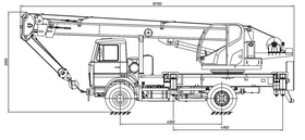 АВТОКРАН "ЗУБР" КС-45729А-W-02 на шасси МАЗ-534025 (4х2) – фото 4