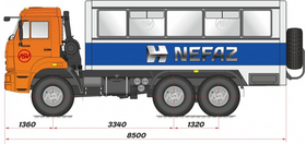 Вахтовый автобус НЕФАЗ-4208-011 КАМАЗ 5350-42 (Евро-5), 22 места – фото 2