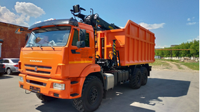 Металловоз 43118 с КМУ VM10L74M - half-pipe, 28 м3 на шасси КАМАЗ 43118-23027-50 – фото 1