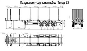 Полуприцеп сортиментовоз (лесовоз) Тонар 9445 – фото 5