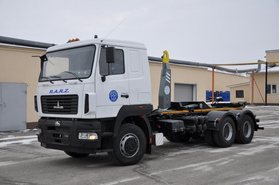 Крюковой погрузчик мультилифт на шасси МАЗ 6312С9 МК-3561-12 – фото 1