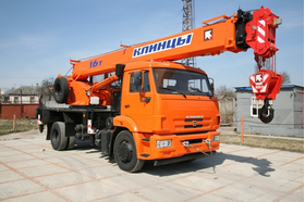 АВТОКРАН 16 ТОНН КЛИНЦЫ КС-35719-1-02 на шасси КАМАЗ 43253      дв. CUMMINS  Euro 5 – фото 1