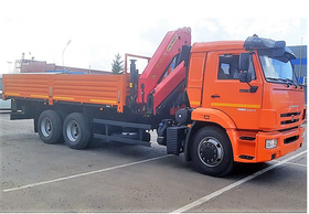 КМУ PALFINGER РК-15500А на тягаче КАМАЗ 65115-3094-50 с передними поворотными опорами – фото 2