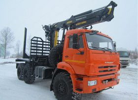 Сортиментовоз тягач КАМАЗ 43118 (Бегунок, Батыр), без гидроманипулятора, площадь 6,2 метра, 4 пары коников – фото 1