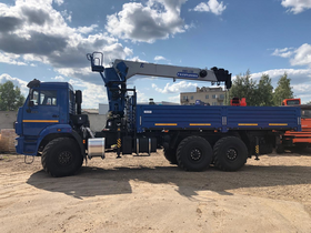КМА 150-1 кран-манипулятор на бортовом автомобиле КамАЗ-65115  со спальным местом, длина бортовой платформы 6.200 мм – фото 2