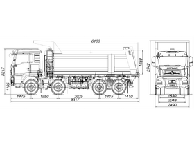 Самосвал SITRAK C7H 8×4 ZZ3316V306ME 22 куб.м i=5,26 – фото 2