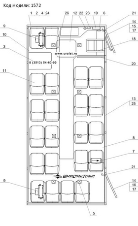 АВТОБУС ВАХТОВЫЙ 22 КОМФОРТ УСТ 54535 КАМАЗ 43118-50 – фото 3