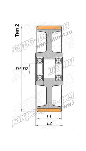 Колесо опорное 100x40 PU – фото 4